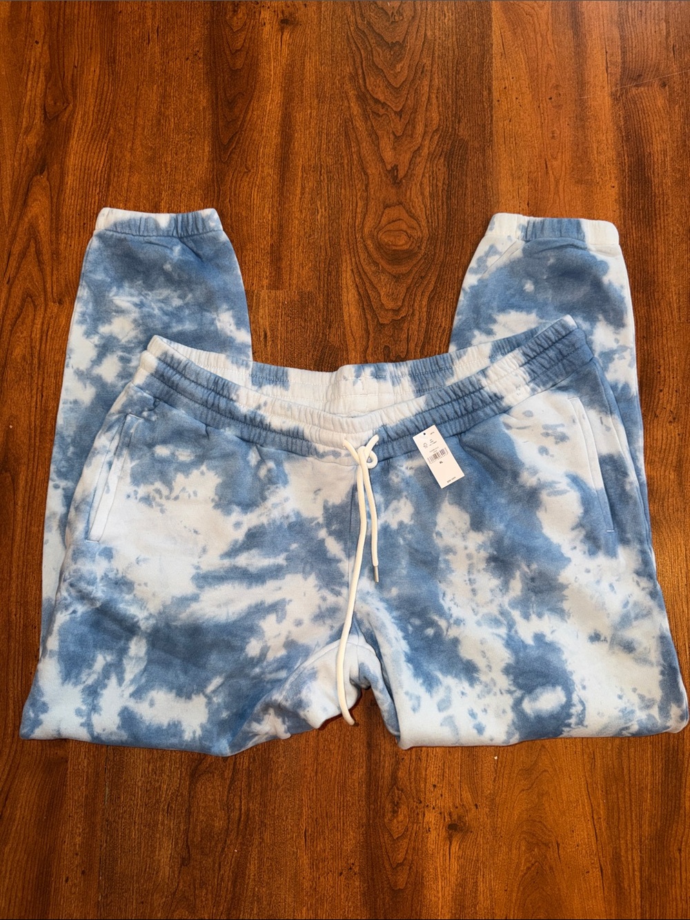 GAP Maternity Blue and White Tie-Dye Lounge Pants